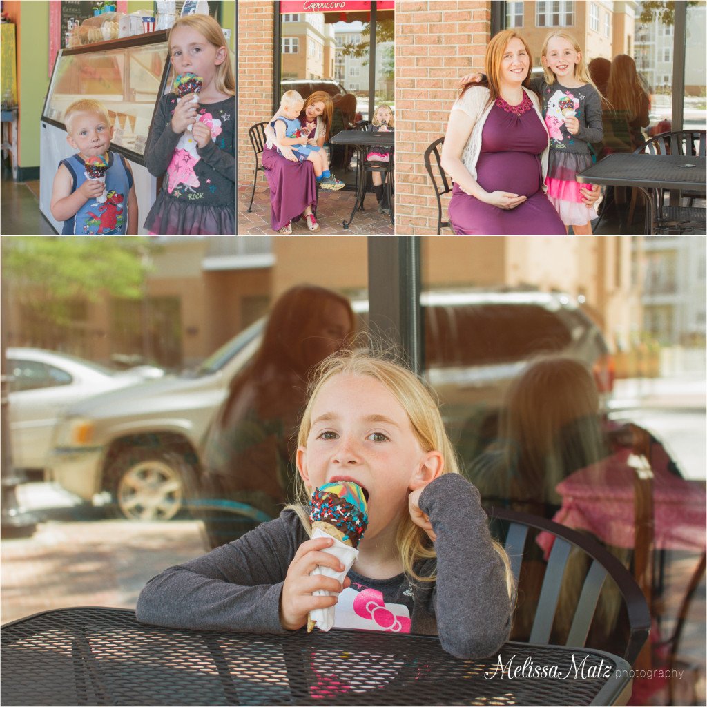 Photo session at Auburn Hills Michigan ice cream shop