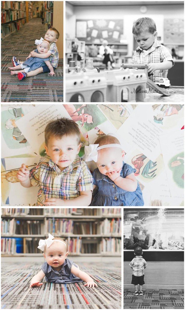 Children's photo session at the Rochester Hills Public Library
