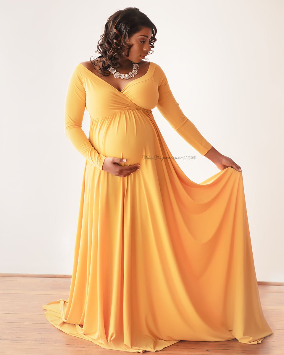 oakland-county-maternity-photo-session-yellow-gown-shelby-township-mi