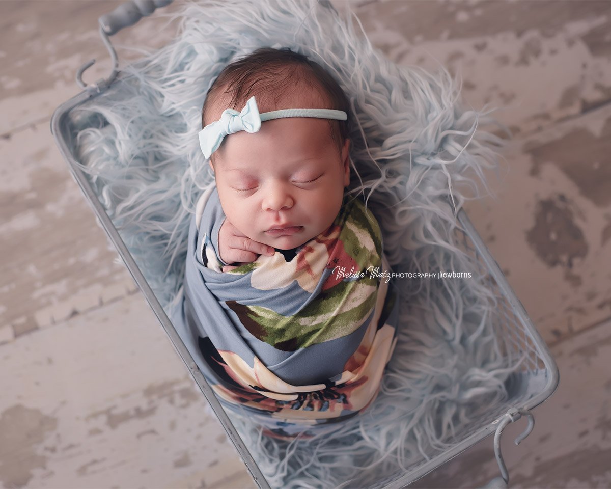 newborn-baby-girl-sleeping-blue-floral-macomb-county-newborn-photographer