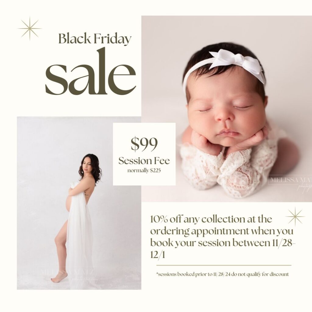 macomb mi maternity and newborn photographer black friday sale ad 