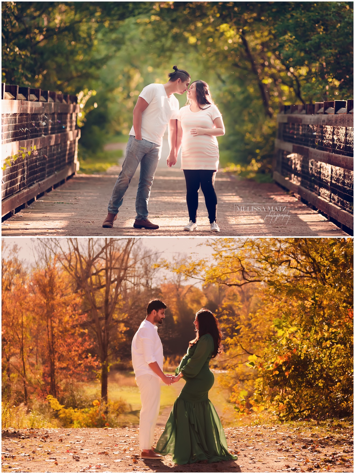 River Bend Park in Shelby Township Mi offers quite the views for maternity photography for couples expecting a baby