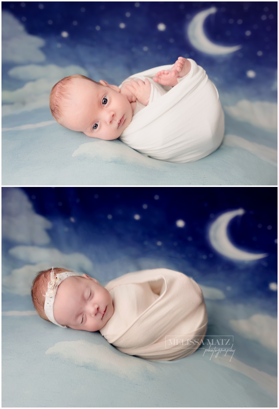 Shelby Township newborn photographer captures single baby from twin session