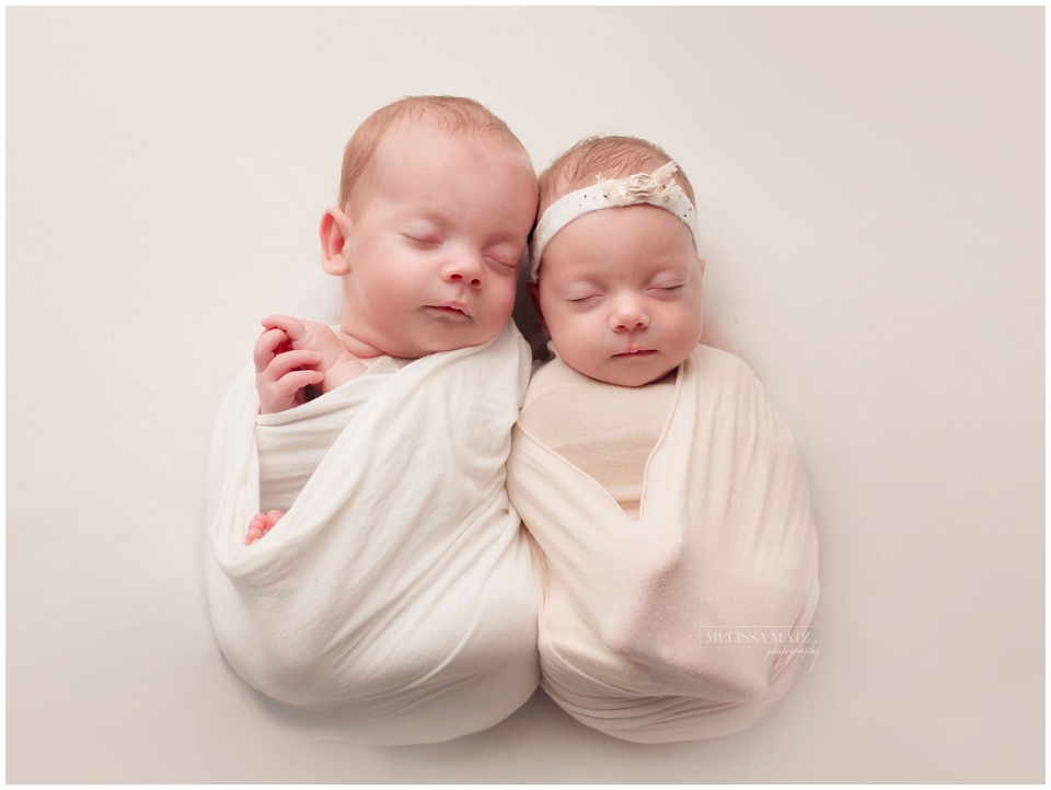 utica mi twin newborn photographer captures babies posed side by side