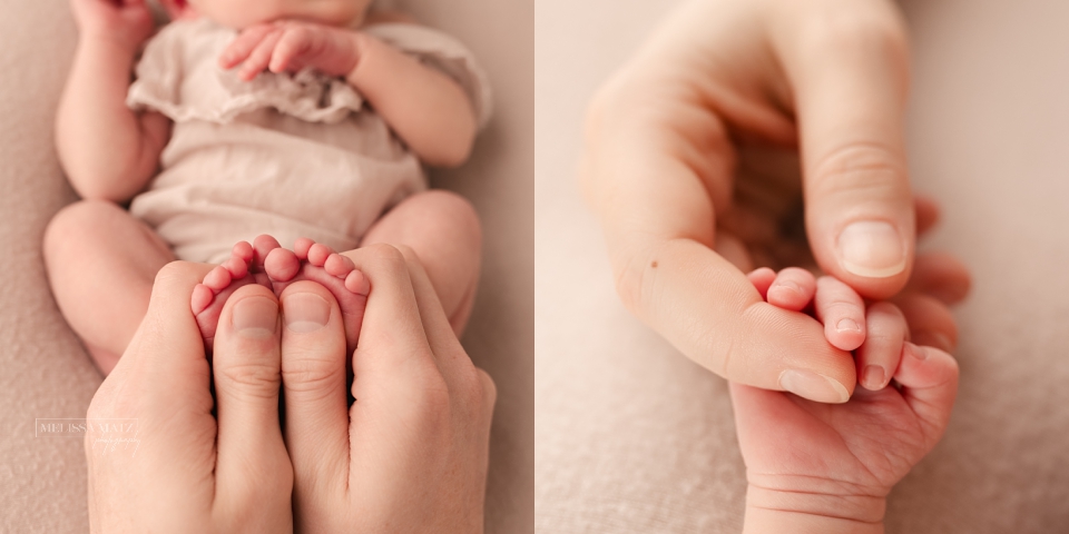 newborn details featuring baby's tiny toes and little fingers